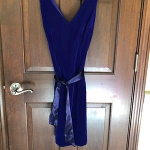 Cynthia Rowley, Vintage V-Neck Purple Velvet Dress, Women's Size 2